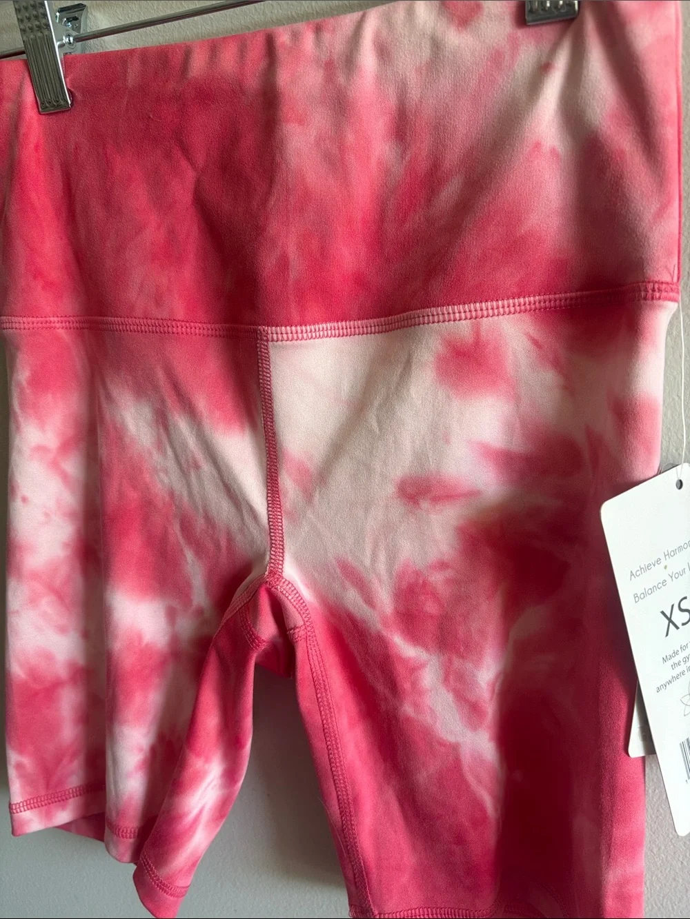Harmony Balance Pink Tie Dye Biker Shorts‎ NWT